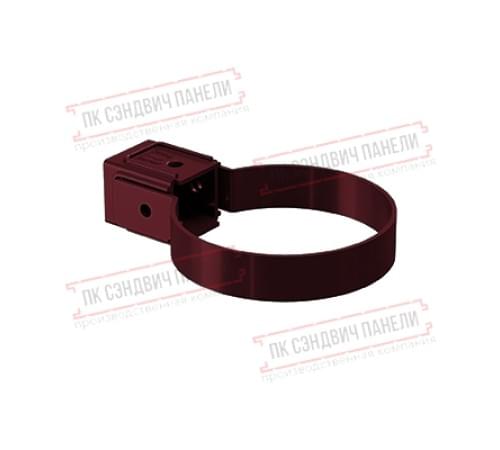Хомут трубы Kliker ПВХ Premium бордо инд.упак. RAL 3005