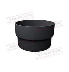 Муфта трубы соединительная ПВХ графит RAL 7024