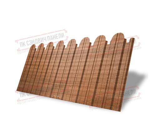 Профнастил фигурный С10 - 0,45 Окрас - А, Print Elite Honey Wood.