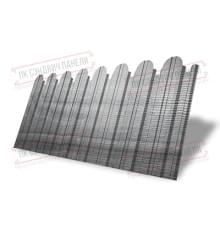 Профнастил фигурный С10 - 0,45 Окрас - Б, Print Premium Silver Wood.