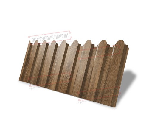 Профнастил фигурный С20 - 0,45 Окрас - А, Print Elite Antique Wood. Профнастил фигурный С20 - 0,45 Окрас - А, Print Elite Antique Wood.
