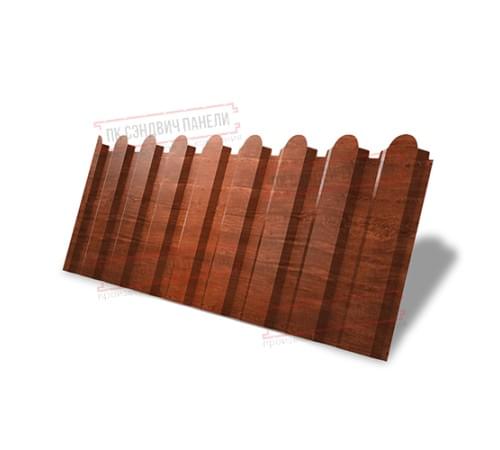 Профнастил фигурный С20 - 0,45 Окрас - Б, Print Elite с пленкой Cherry Wood. Профнастил фигурный С20 - 0,45 Окрас - Б, Print Elite с пленкой Cherry Wood.
