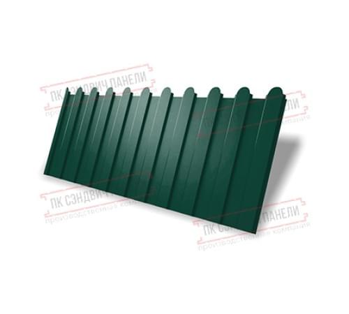 Профнастил фигурный C8 - 0,45 ПЭ с пленкой RAL 6005 зеленый мох. Профнастил фигурный C8 - 0,45 ПЭ с пленкой RAL 6005 зеленый мох.