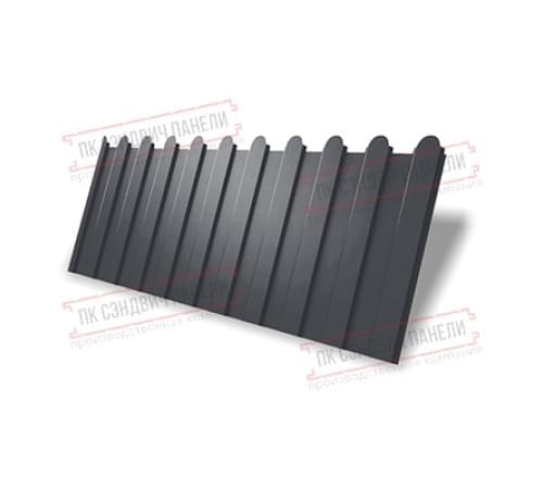 Профнастил фигурный C8 - 0,4 ПЭ-Двусторонний RAL 7024 мокрый асфальт. Профнастил фигурный C8 - 0,4 ПЭ-Двусторонний RAL 7024 мокрый асфальт.