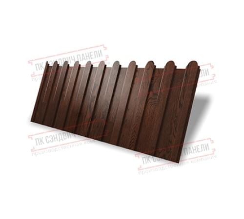Профнастил фигурный C8 - 0,45 Print Elite Choco Wood. Профнастил фигурный C8 - 0,45 Print Elite Choco Wood.