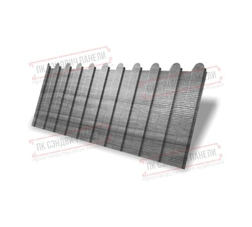 Профнастил фигурный C8 - 0,45 Print Premium Silver Wood.