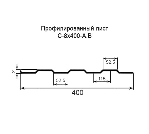 Профнастил С8 оцинкованный с нестандартной шириной 0,4 м толщина 0,35 Профнастил С8 оцинкованный с нестандартной шириной 0,4 м толщина 0,35