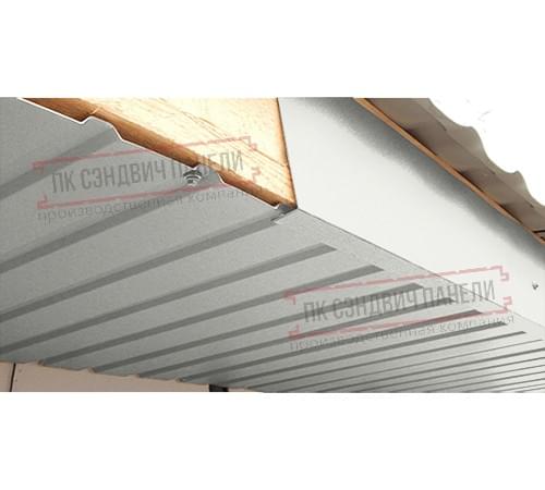 Планка карнизного свеса 200х30х2000 ПЭ-9002-0.45 Планка карнизного свеса 200х30х2000 ПЭ-9002-0.45