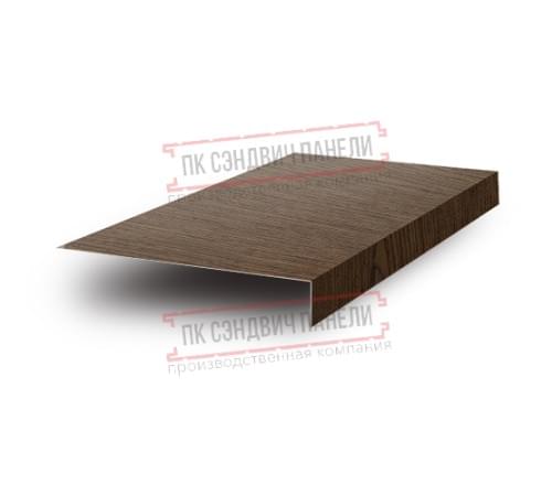 Планка карнизного свеса 200х30х2000 ECOSTEEL-МореныйДуб-0.5 Планка карнизного свеса 200х30х2000 ECOSTEEL-МореныйДуб-0.5
