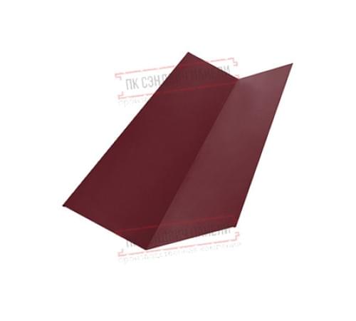 Планка ендовы верхняя простая 145х145х2000 Полиэстер Ral3005-0.45 Планка ендовы верхняя простая 145х145х2000 Полиэстер Ral3005-0.45