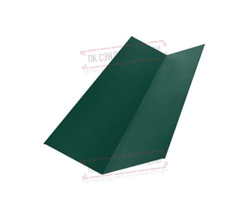Планка ендовы верхняя простая 145х145х2000 Полиэстер Ral6005-0.45 Планка ендовы верхняя простая 145х145х2000 Полиэстер Ral6005-0.45