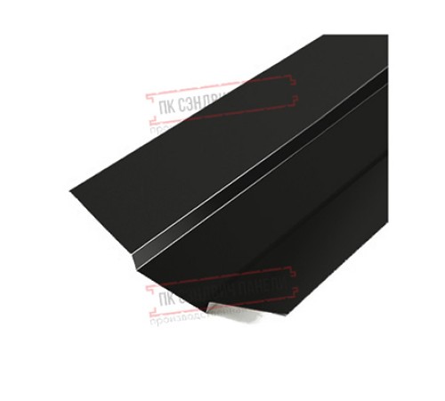 Планка ендовы верхняя 76х76х2000 Viking E Ral9005-0.5 Планка ендовы верхняя 76х76х2000 Viking E Ral9005-0.5
