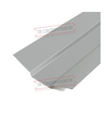 Планка ендовы верхняя 76х76х2000 Полиэстер Ral9006-0.45