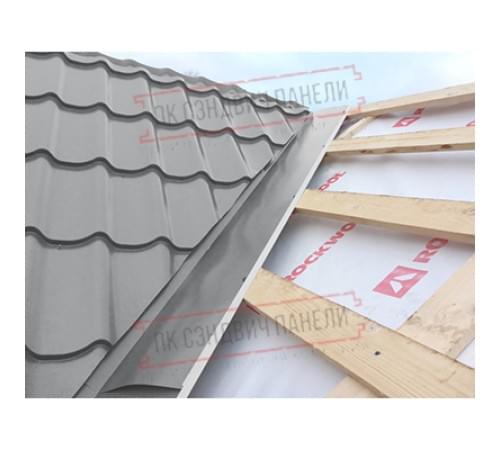 Планка ендовы нижняя 298х298х2000 Полиэстер Ral7004-0.5 Планка ендовы нижняя 298х298х2000 Полиэстер Ral7004-0.5