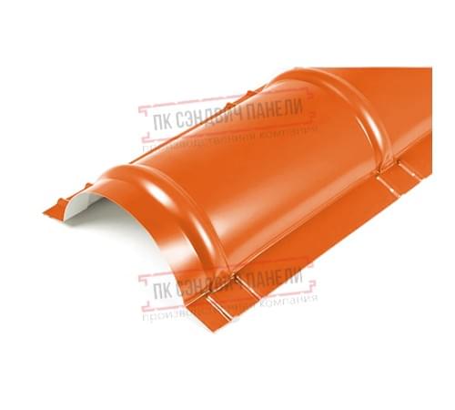 Планка конька круглого R110х2000 ПЭ-2004-0.45 Планка конька круглого R110х2000 ПЭ-2004-0.45