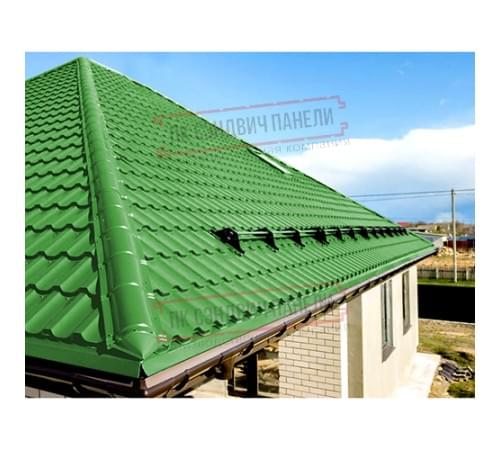 Планка конька круглого R110х2000 ПЭ-6018-0.5 Планка конька круглого R110х2000 ПЭ-6018-0.5