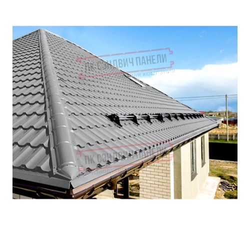 Планка конька круглого R110х2000 Norman ПЭ-7004-0.5 Планка конька круглого R110х2000 Norman ПЭ-7004-0.5