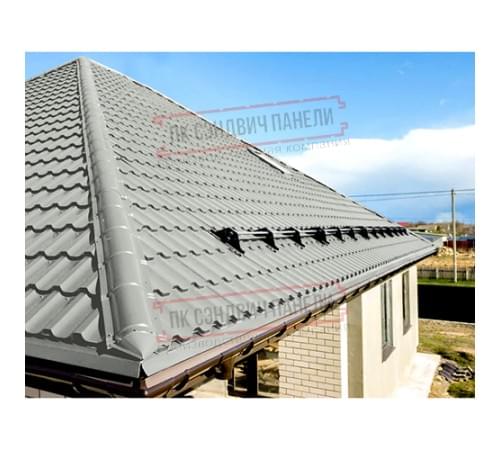 Планка конька круглого R110х2000 ПЛ-7038-0.5 Планка конька круглого R110х2000 ПЛ-7038-0.5