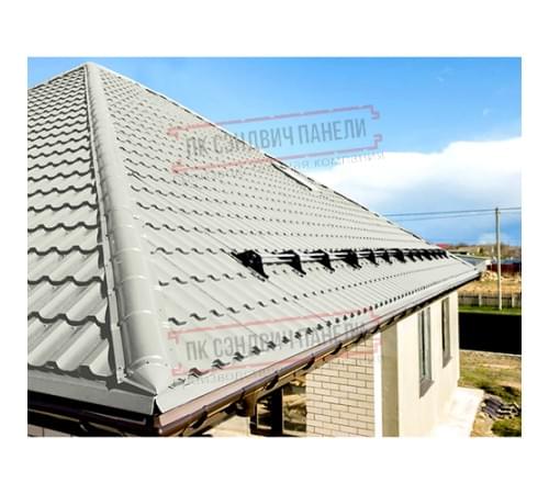 Планка конька круглого R110х2000 Norman ПЭ-9002-0.5 Планка конька круглого R110х2000 Norman ПЭ-9002-0.5