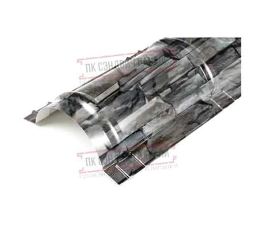 Планка конька круглого R110х2000 ECOSTEEL-БелыйКамень-0.5 Планка конька круглого R110х2000 ECOSTEEL-БелыйКамень-0.5