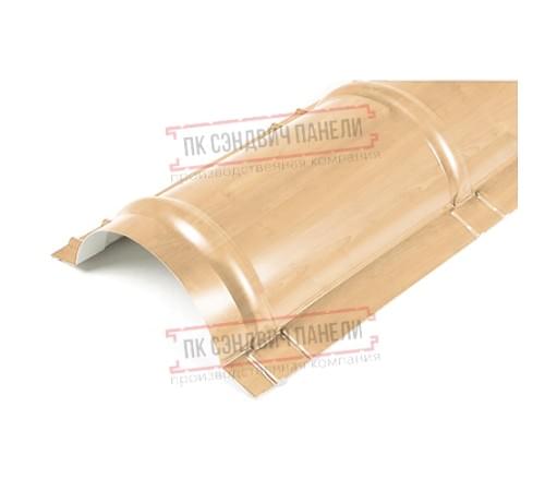 Планка конька круглого R110х2000 ECOSTEEL-Клен-0.5 Планка конька круглого R110х2000 ECOSTEEL-Клен-0.5