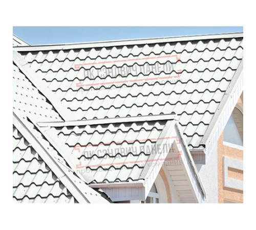 Планка конька плоского 120х120х2000 ПЭ-9003-0.5 Планка конька плоского 120х120х2000 ПЭ-9003-0.5
