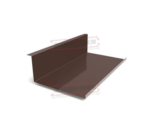 Планка примыкания нижняя 250х122х2000 ПЭ-8017-0.4 Планка примыкания нижняя 250х122х2000 ПЭ-8017-0.4