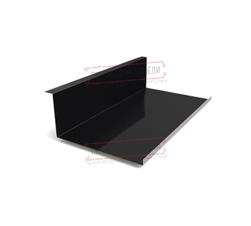 Планка примыкания нижняя 250х122х2000 Viking E-9005-0.5 Планка примыкания нижняя 250х122х2000 Viking E-9005-0.5