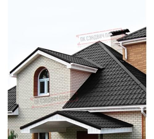 Планка примыкания нижняя 250х122х2000 Viking E-9005-0.5 Планка примыкания нижняя 250х122х2000 Viking E-9005-0.5