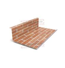 Планка примыкания нижняя 250х122х2000 ECOSTEEL-Кирпич-0.5