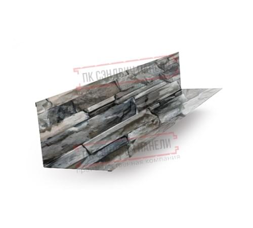 Планка примыкания верхняя 250х147х2000 ECOSTEEL-БелыйКамень-0.5