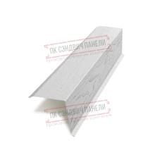 Планка торцевая 95х120х2000 ECOSTEEL_MA-Беленый Дуб-0.5