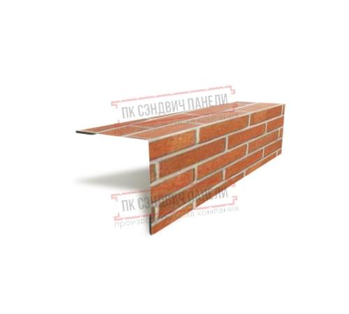 Планка угла наружного 115х115х2000 ECOSTEEL-Кирпич-0.5 Планка угла наружного 115х115х2000 ECOSTEEL-Кирпич-0.5
