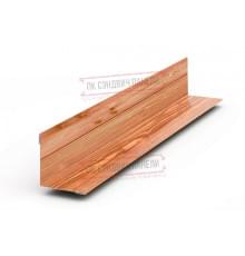 Планка угла внутреннего 115х115х2000 ECOSTEEL_T-Кедр-0.5