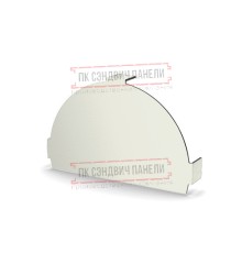 Заглушка конька круглого простая ПЭ-9010-0.45