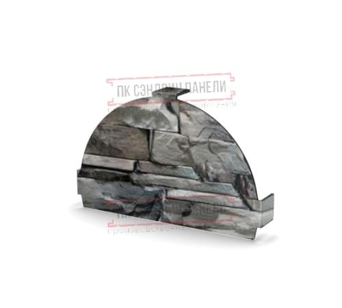 Заглушка конька круглого простая ECOSTEEL-БелыйКамень-0.5