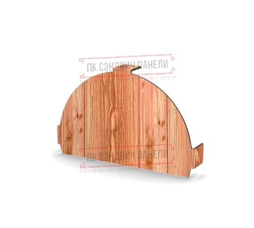 Заглушка конька круглого простая ECOSTEEL_T-Кедр-0.5 Заглушка конька круглого простая ECOSTEEL_T-Кедр-0.5