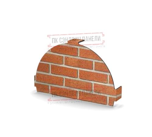 Заглушка конька круглого простая ECOSTEEL-Кирпич-0.5 Заглушка конька круглого простая ECOSTEEL-Кирпич-0.5