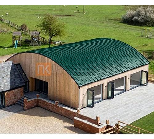 Продольно гнутый фальц гладкий 0,65 RAL 6005 Полиэстер Продольно гнутый фальц гладкий 0,65 RAL 6005 Полиэстер