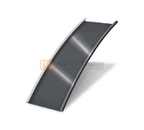 Продольно гнутый фальц гладкий 0,5 RAL 7024 Velur20 Продольно гнутый фальц гладкий 0,5 RAL 7024 Velur20