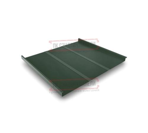 Фальц двойной стоячий Line 0,5 GreenCoat PuRALBT, matt RR11 темно-зеленый с пленкой на замках Фальц двойной стоячий Line 0,5 GreenCoat PuRALBT, matt RR11 темно-зеленый с пленкой на замках