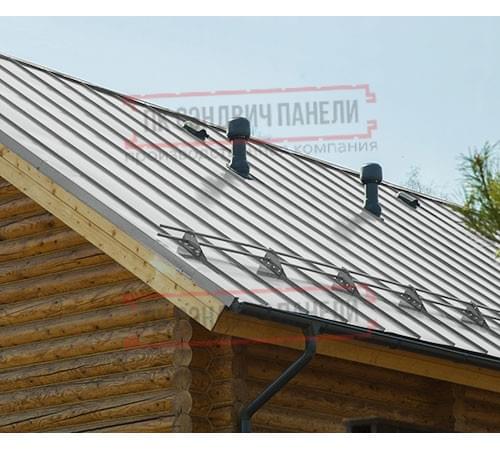 Фальц двойной стоячий Line 0,5 Satin RAL9006 бело-алюминиевый с пленкой на замках Фальц двойной стоячий Line 0,5 Satin RAL9006 бело-алюминиевый с пленкой на замках