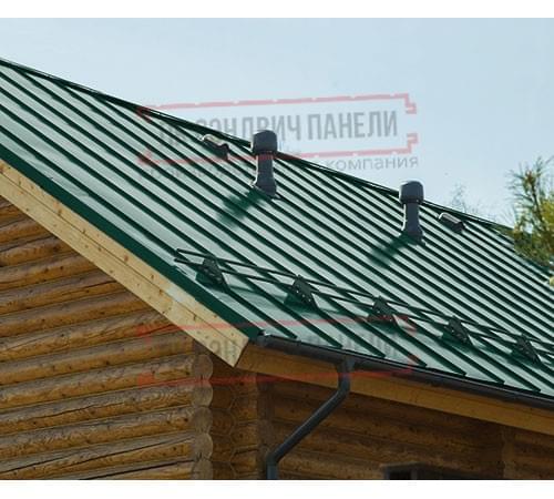 Фальц двойной стоячий Line 0,5 Satin RAL6005 зеленый мох с пленкой на замках Фальц двойной стоячий Line 0,5 Satin RAL6005 зеленый мох с пленкой на замках