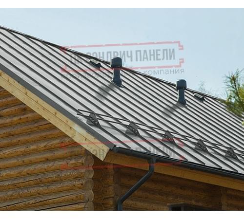Фальц двойной стоячий Line 0,45 Полиэстер RAL7005 мышино-серый с пленкой на замках