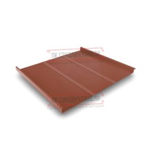Фальц двойной стоячий Line 0,45 Drap RAL8004 терракота с пленкой на замках