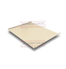 Фальц двойной стоячий 0,5 Satin RAL1015 светлая слоновая кость с пленкой на замках Фальц двойной стоячий 0,5 Satin RAL1015 светлая слоновая кость с пленкой на замках