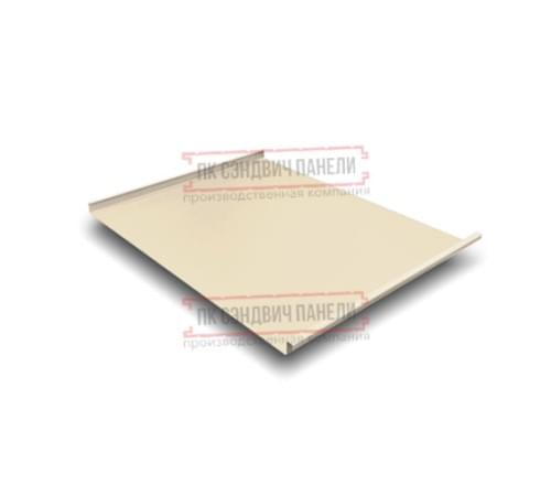 Фальц двойной стоячий 0,5 Satin RAL1015 светлая слоновая кость с пленкой на замках Фальц двойной стоячий 0,5 Satin RAL1015 светлая слоновая кость с пленкой на замках