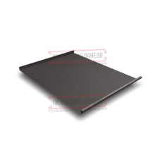 Фальц двойной стоячий 0,5 Quarzit Pro Matt RR32 темно-коричневый с пленкой на замках