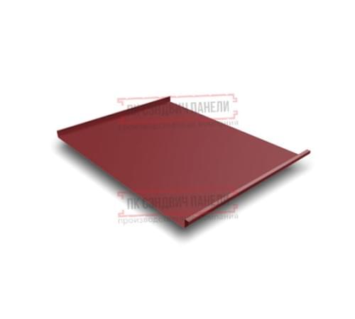 Фальц двойной стоячий 0,5 Satin RAL3011 коричнево-красный с пленкой на замках