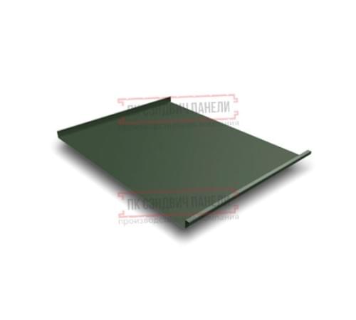 Фальц двойной стоячий 0,5 Velur RAL6020 хромовая зелень с пленкой на замках Фальц двойной стоячий 0,5 Velur RAL6020 хромовая зелень с пленкой на замках